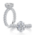 A. Jaffe Engagement Rings in White Gold containing Diamond MECOV3089T/371