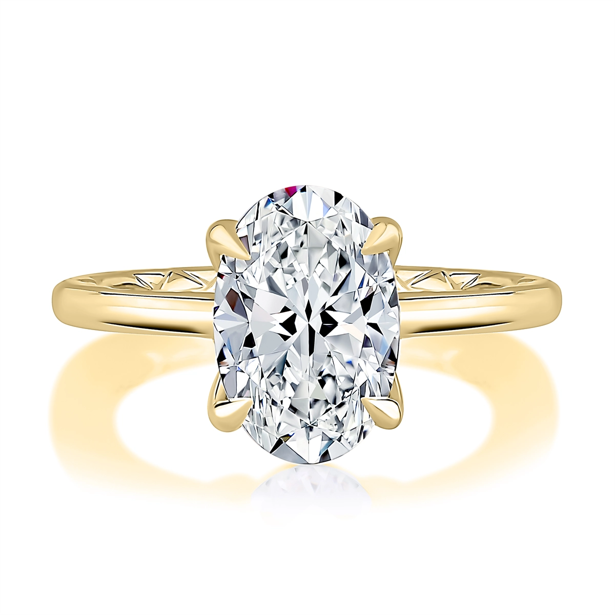 A. Jaffe Engagement Rings in Yellow Gold MECOV3411Q/200-14Y