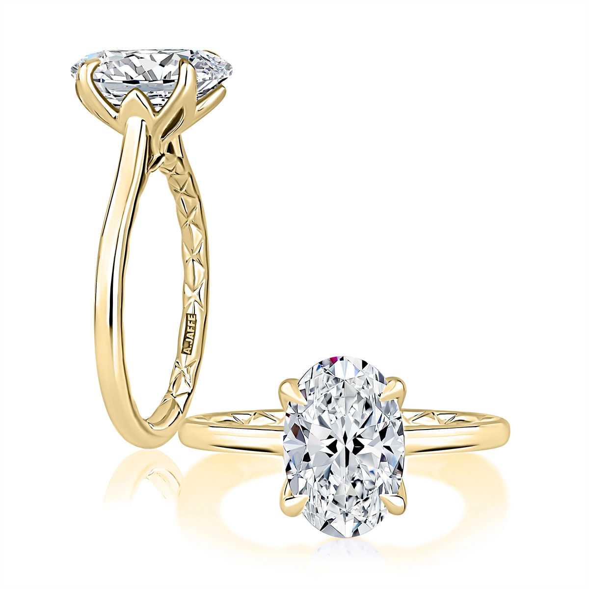 A. Jaffe Engagement Rings in Yellow Gold MECOV3411Q/200-14Y