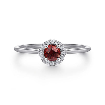 Gabriel & Co Rings in White Gold containing Garnet, Multi-gemstone, Diamond LR51264W45GN