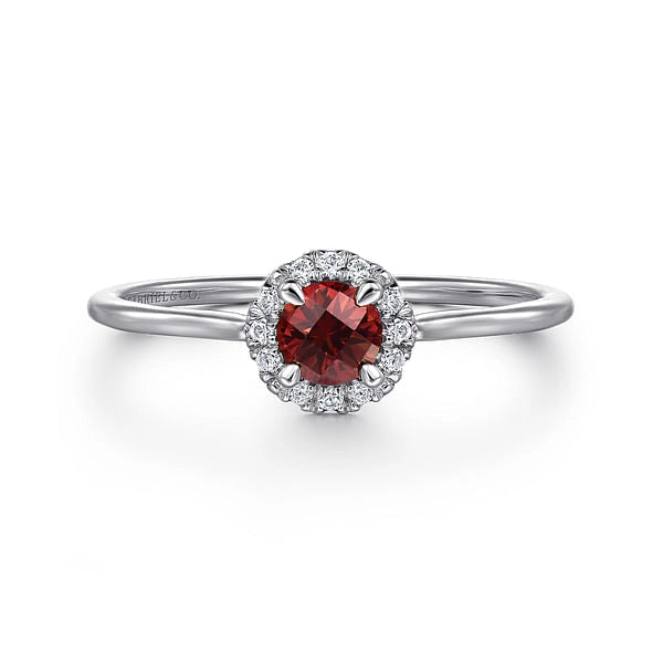 Gabriel & Co Rings in White Gold containing Garnet, Multi-gemstone, Diamond LR51264W45GN