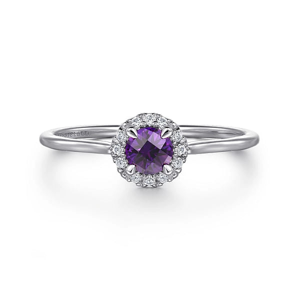 Gabriel & Co Rings in White Gold containing Amethyst, Multi-gemstone, Diamond LR51264W45AM