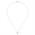Gabriel & Co Necklaces in White Gold containing Aquamarine, Multi-gemstone, Diamond NK2824W45AQ