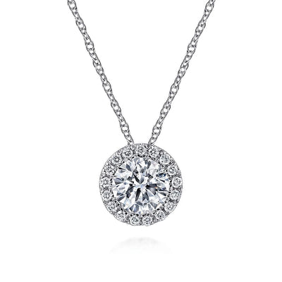 Gabriel & Co Necklaces in White Gold containing Diamond NK2824W45JJ