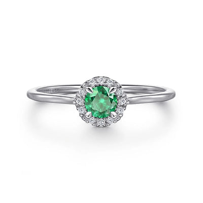 Gabriel & Co Rings in White Gold containing Multi-gemstone, Diamond, Emerald LR51264W45EA