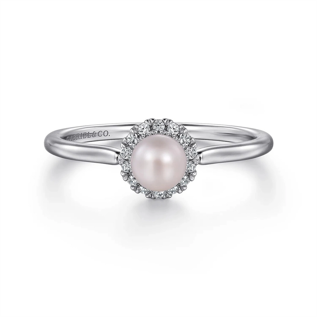 Gabriel & Co Rings in White Gold containing Multi-gemstone, Diamond, Pearl LR52419W45PL