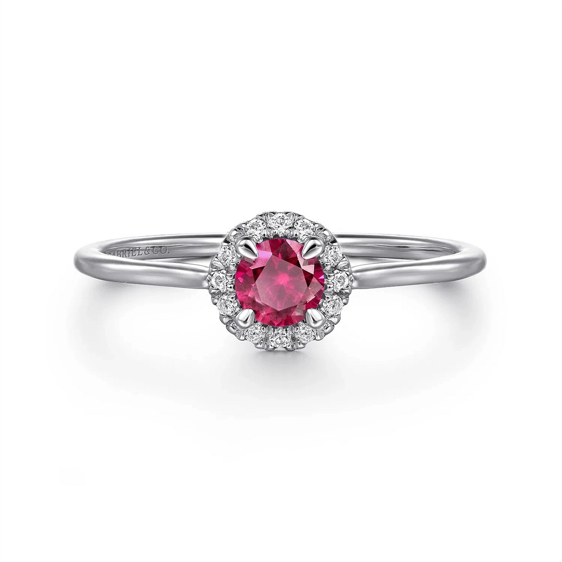 Gabriel & Co Rings in White Gold containing Multi-gemstone, Diamond, Ruby LR51264W45RA