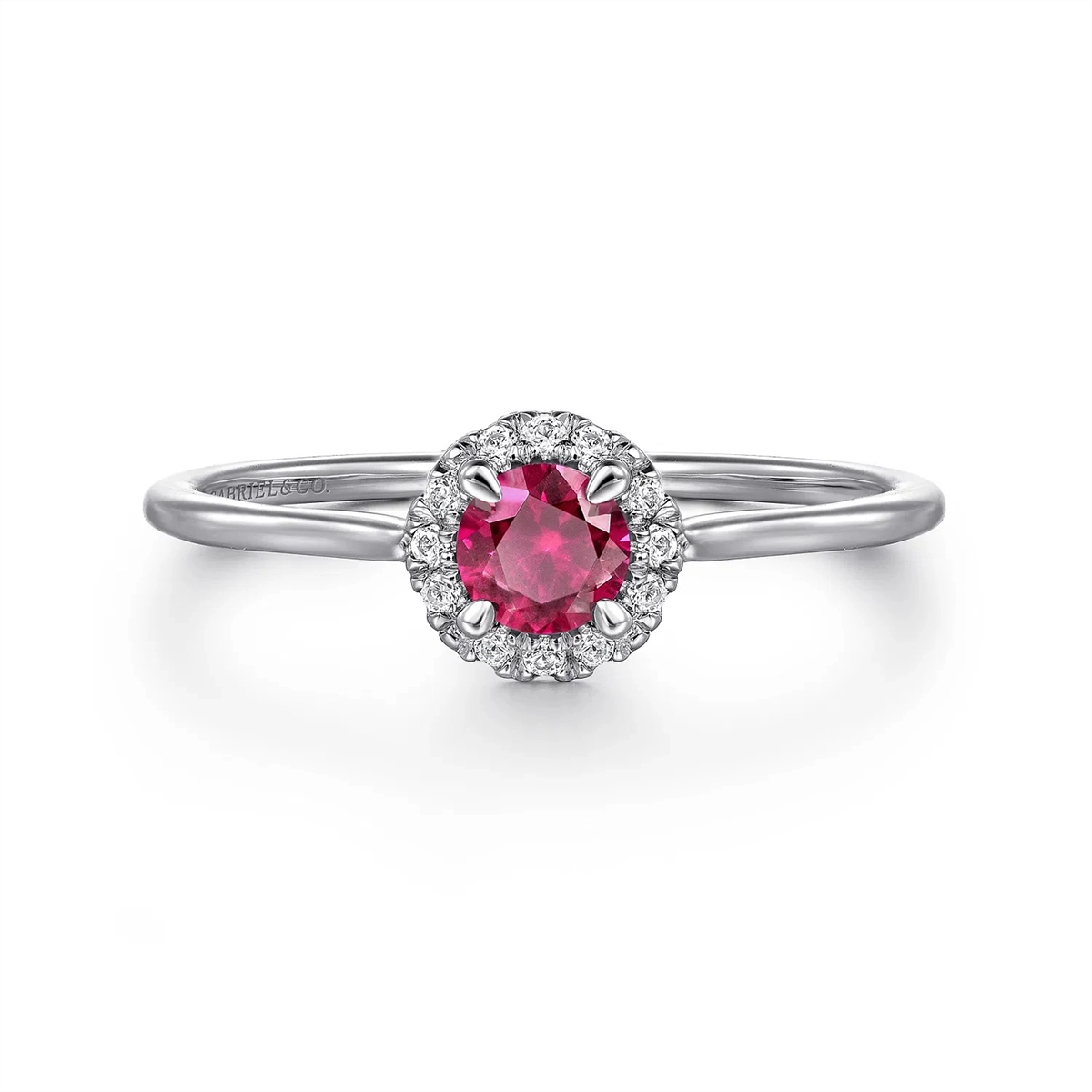 Gabriel & Co Rings in White Gold containing Multi-gemstone, Diamond, Ruby LR51264W45RA