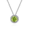 Gabriel & Co Necklaces in White Gold containing Peridot, Multi-gemstone, Diamond NK2824W45PE