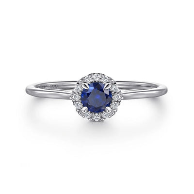 Gabriel & Co Rings in White Gold containing Multi-gemstone, Diamond, Sapphire LR51264W45SA