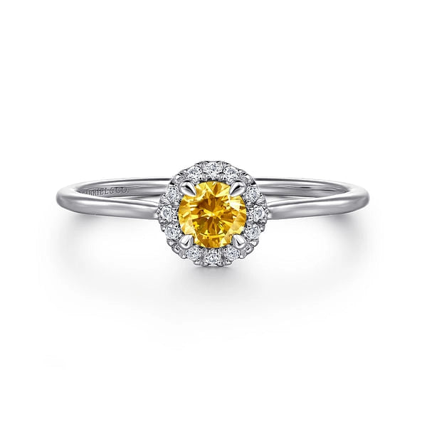 Gabriel & Co Rings in White Gold containing Citrine, Multi-gemstone, Diamond LR51264W45CT