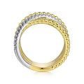 Gabriel & Co Rings in Mixed Metals containing Diamond LR52202M45JJ