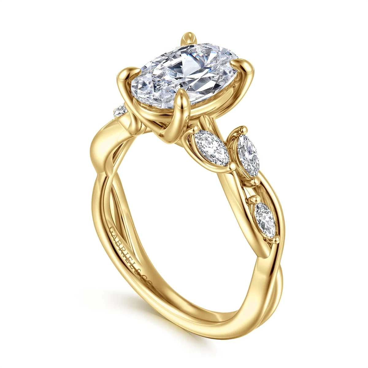 Gabriel & Co Engagement Rings in Yellow Gold containing Diamond ER16195O8Y43JJ