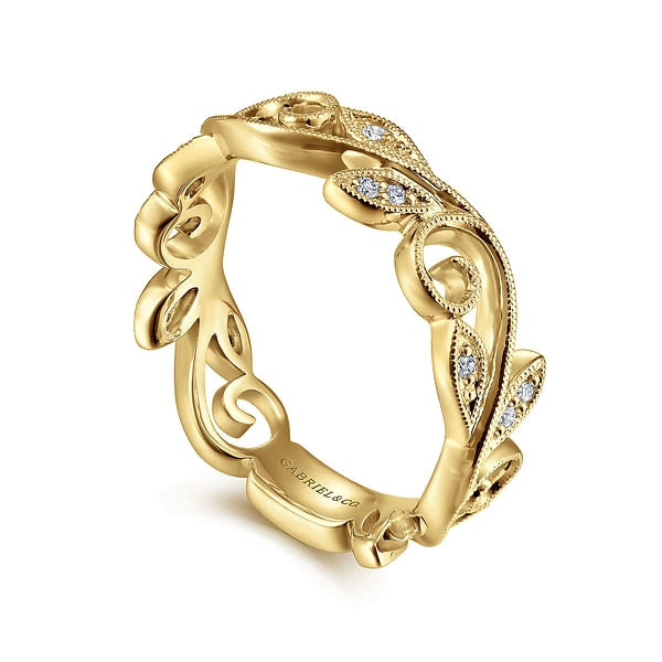 Gabriel & Co Rings in Yellow Gold containing Diamond LR4593Y45JJ