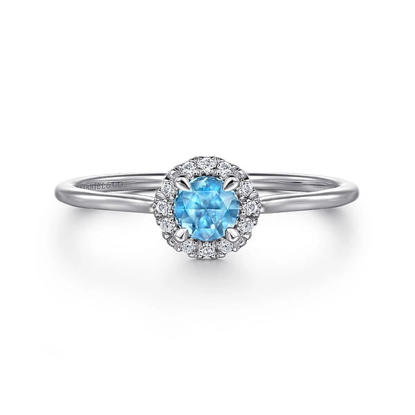 Gabriel & Co Rings in White Gold containing Blue topaz , Multi-gemstone, Diamond LR51264W45BT