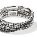John Hardy Rings in Silver containing Other RBS987154BLSX7