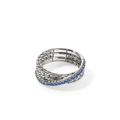 John Hardy Rings in Silver containing Sapphire RBS987154BSPX7