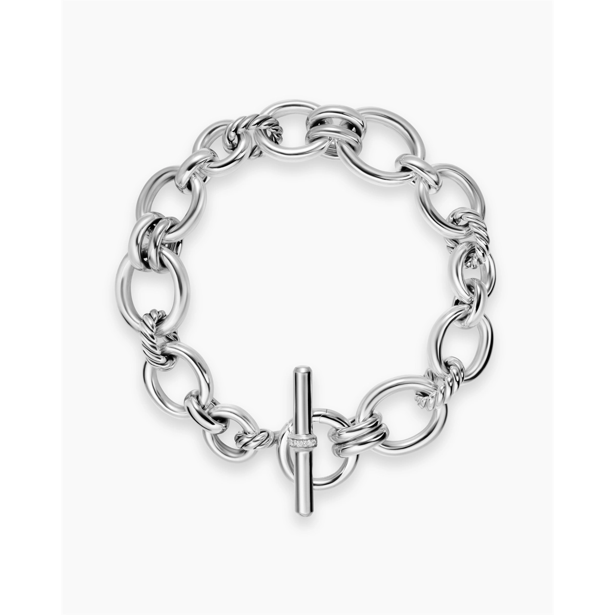 David Yurman Bracelets in Silver containing Diamond B18669DSSADIM