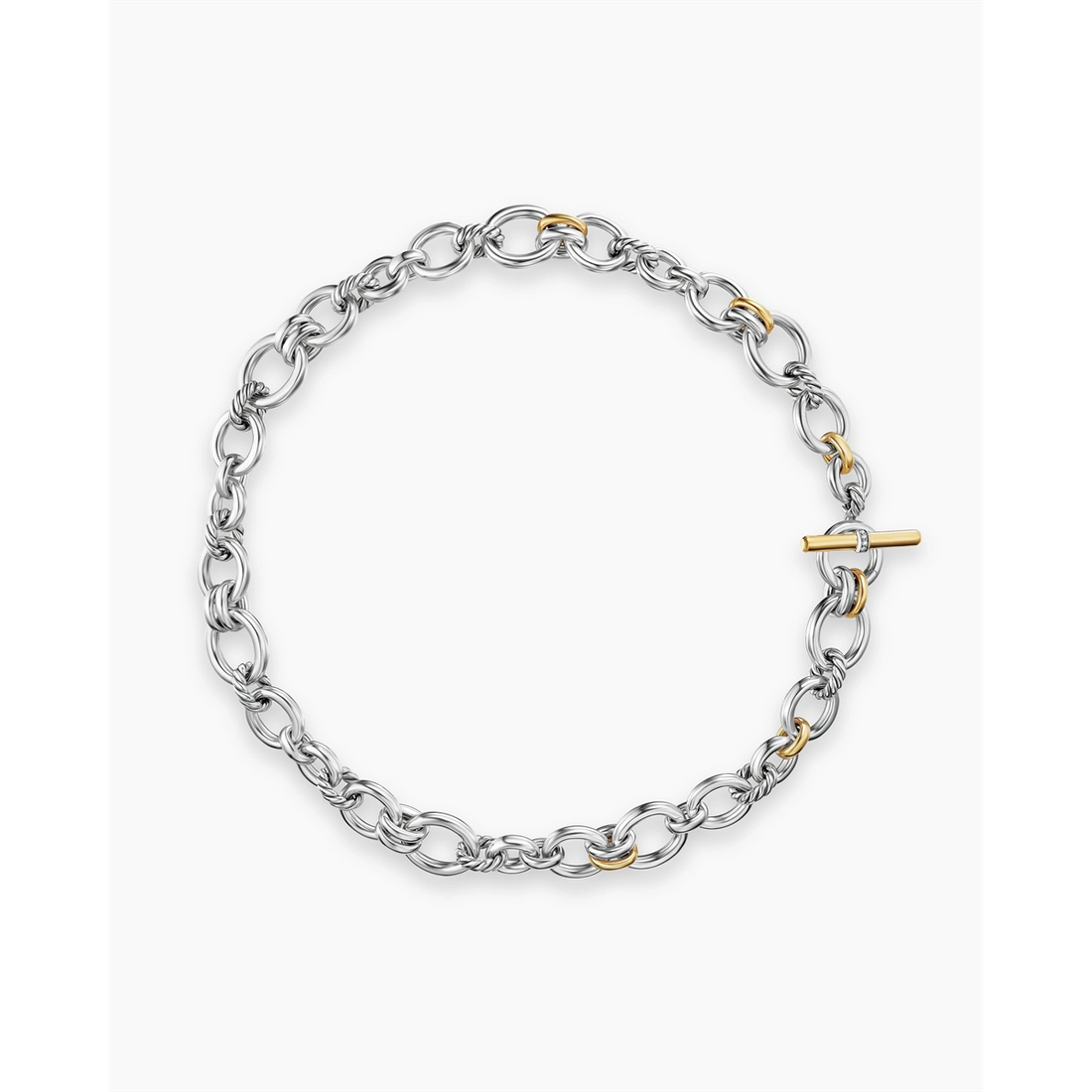 David Yurman Necklaces in Mixed Metals containing Diamond N18669DS8ADI19
