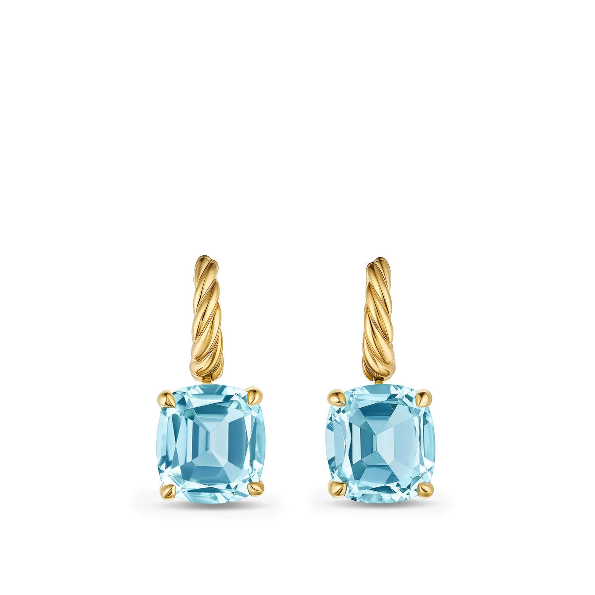 David Yurman Earrings in Yellow Gold containing Blue topaz  E1799488ALZ