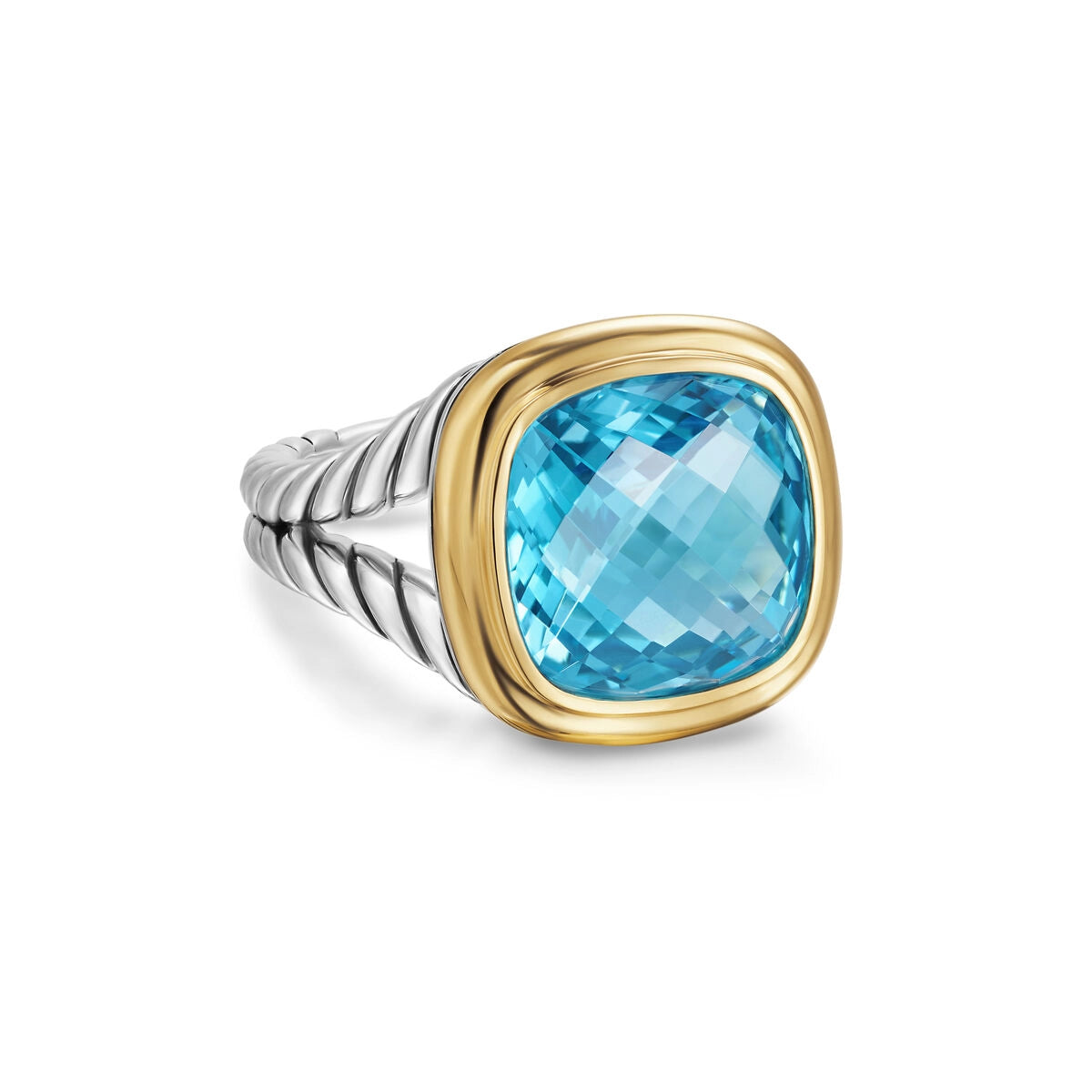 David Yurman Rings in Mixed Metals containing Blue topaz  R18306S8ABT7