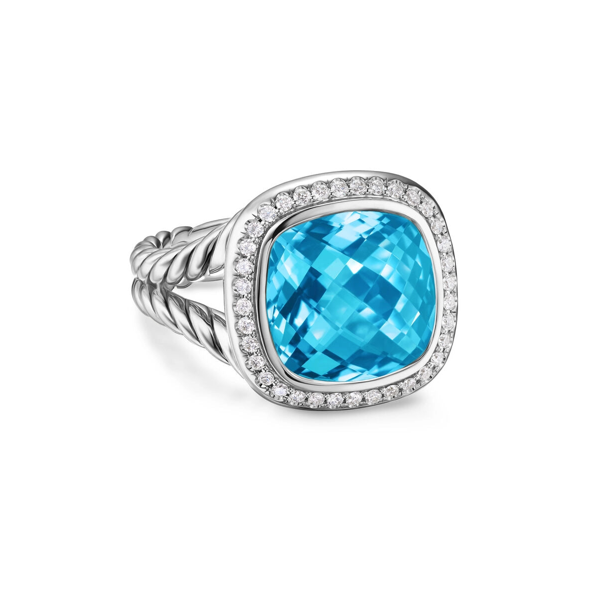 David Yurman Rings in Silver containing Blue topaz , Multi-gemstone, Diamond R18306DSSABTDI7