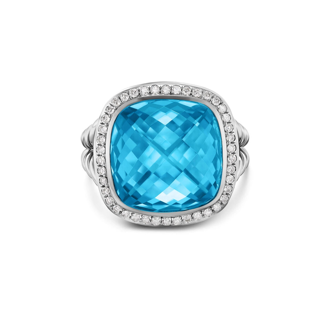 David Yurman Rings in Silver containing Blue topaz , Multi-gemstone, Diamond R18307DSSABTDI7