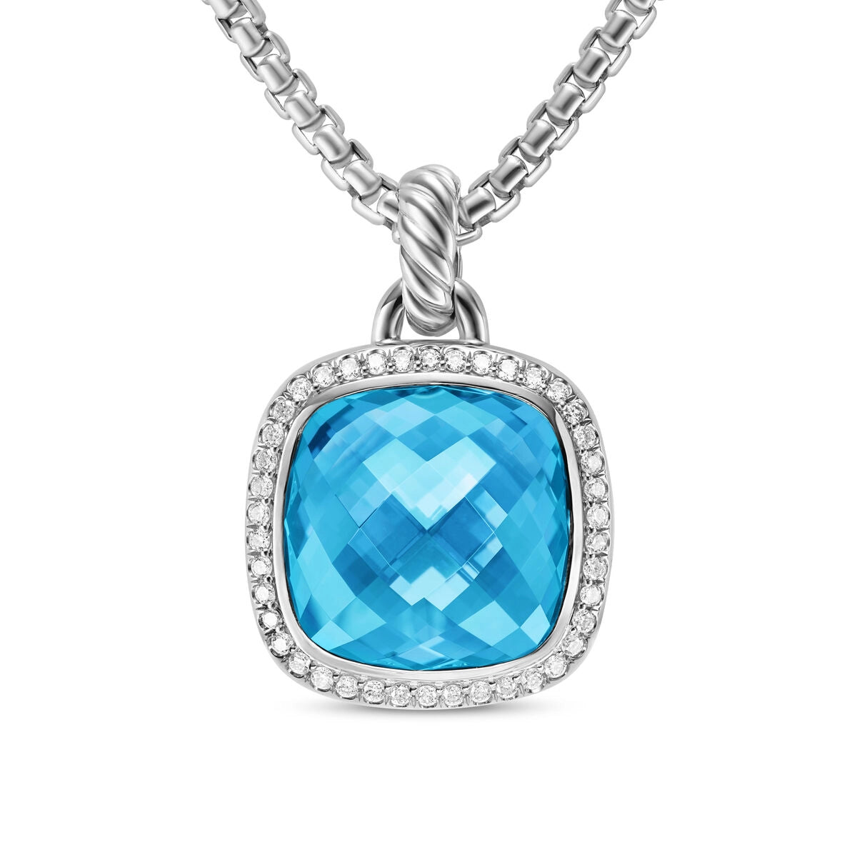 David Yurman Pendants in Silver containing Blue topaz , Multi-gemstone, Diamond D18307DSSABTDI