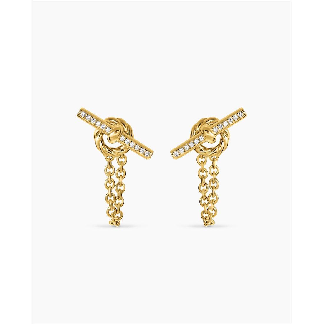 David Yurman Earrings in Yellow Gold containing Diamond E18422D88ADI