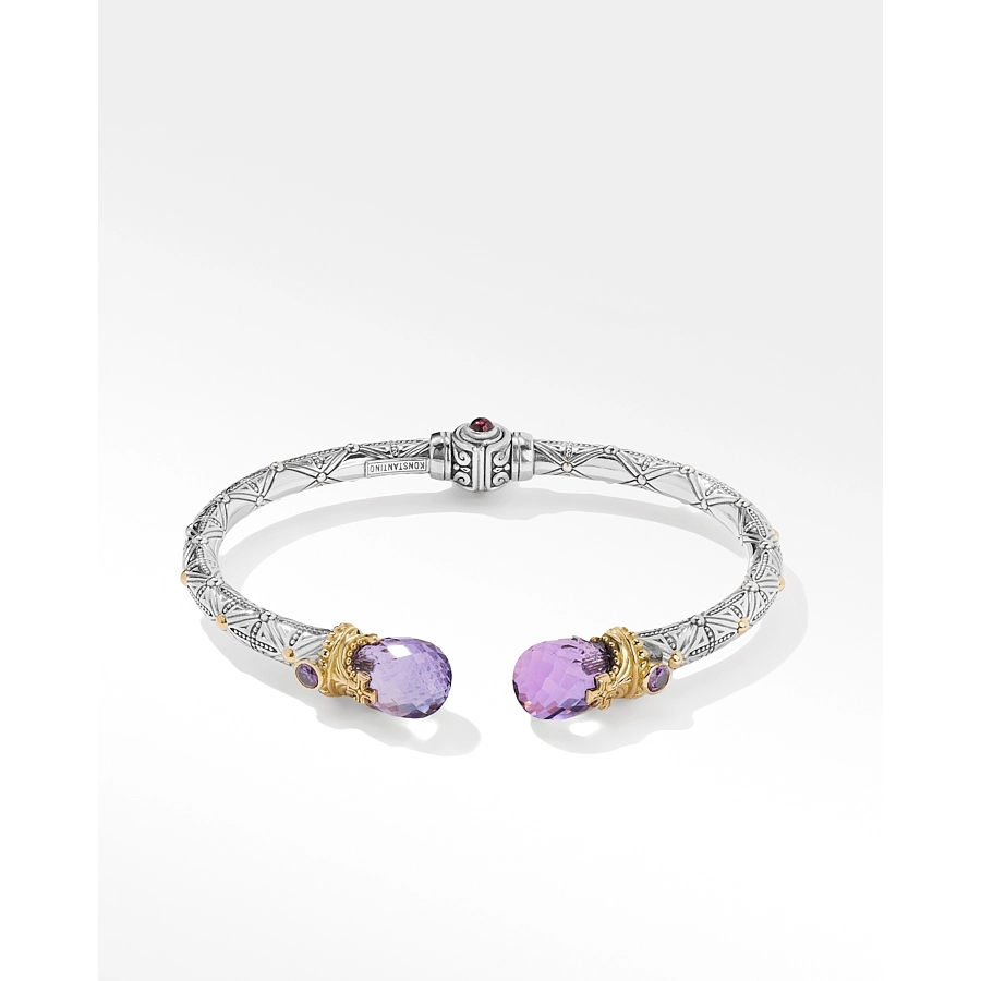 Konstantino Bracelets in Mixed Metals containing Amethyst BMK4408-101