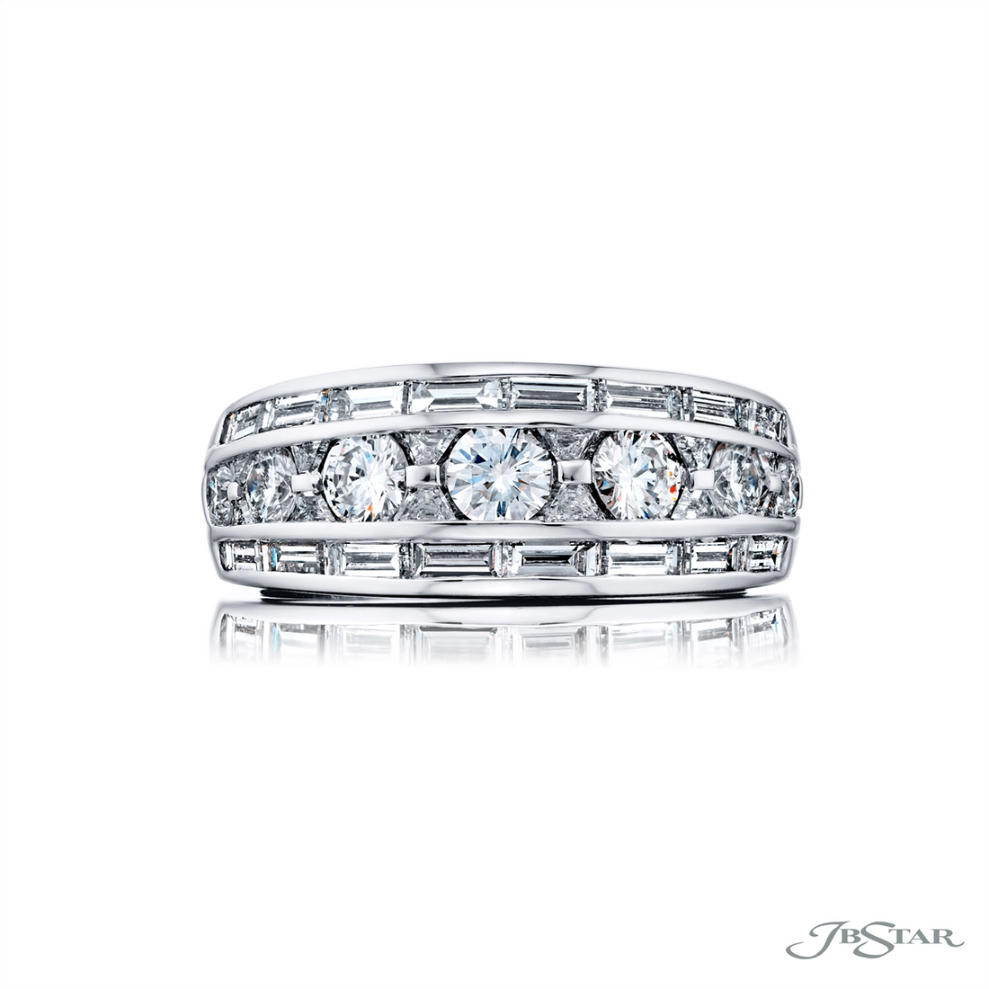 JB Star Rings in Platinum/Palladium containing Diamond 1000/027