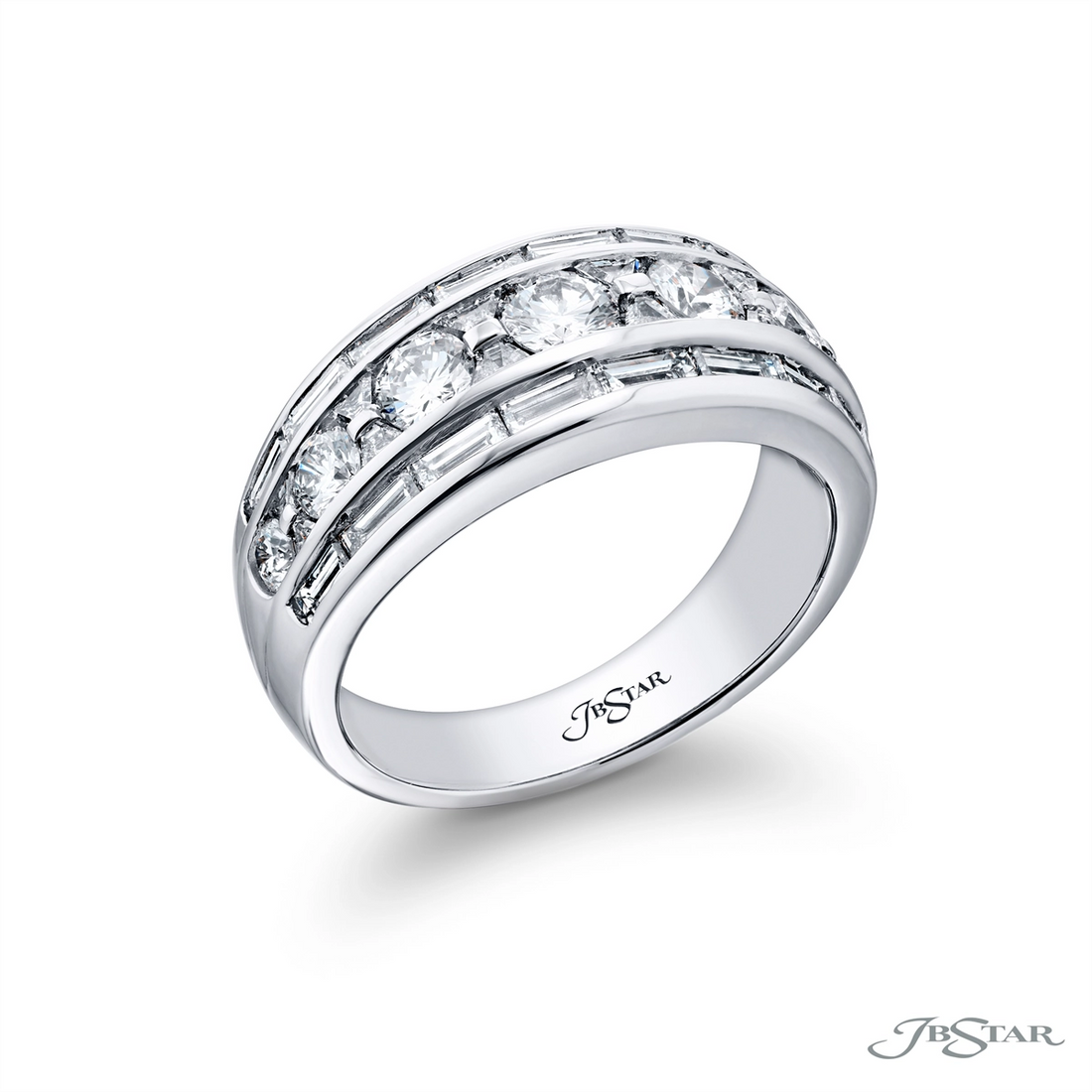 JB Star Rings in Platinum/Palladium containing Diamond 1000/027