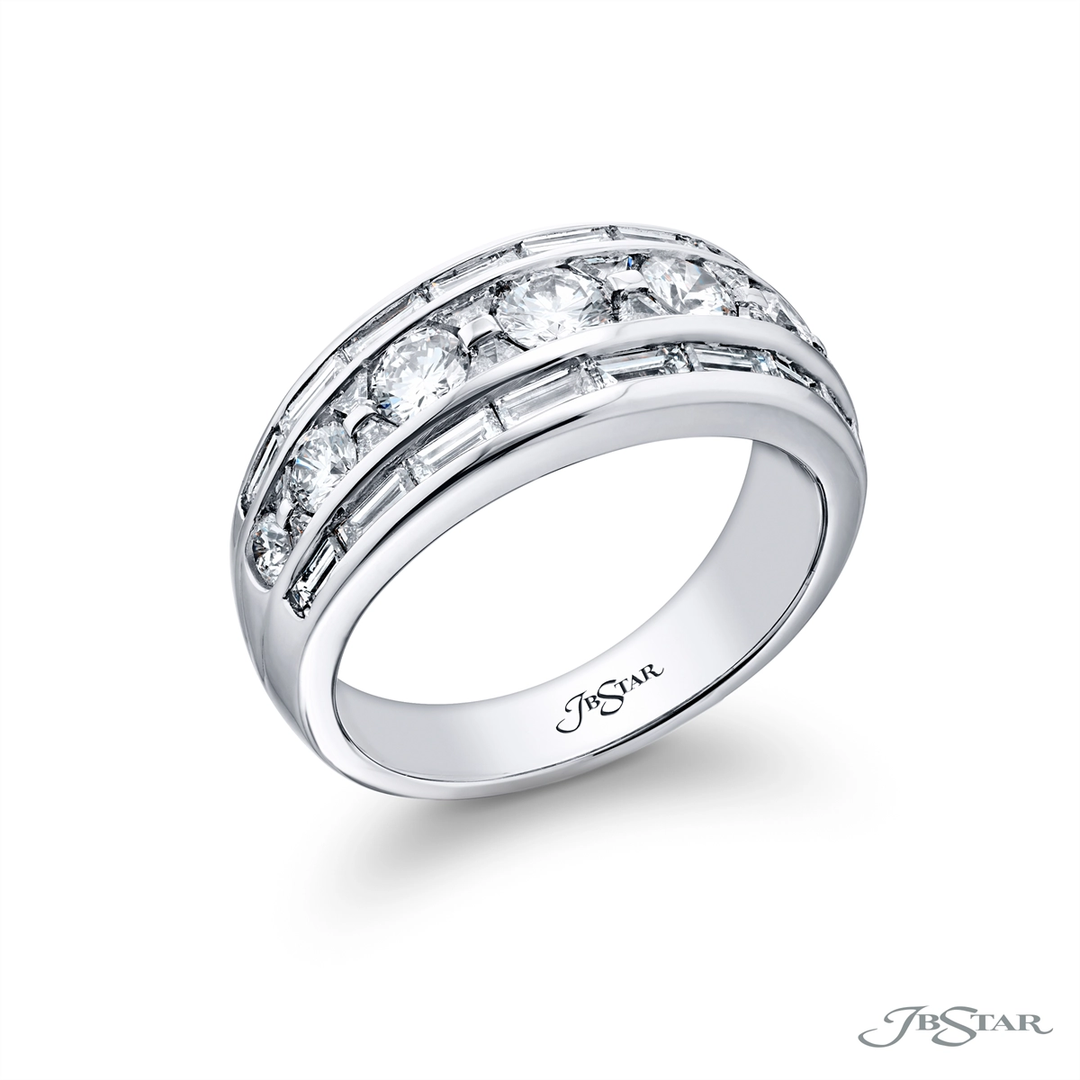 JB Star Rings in Platinum/Palladium containing Diamond 1000/027