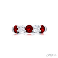 JB Star Rings in Platinum/Palladium containing Multi-gemstone, Diamond, Ruby 5506/003