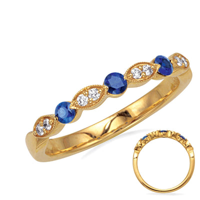 Wedding Bands Wedding Rings in Yellow Gold containing Multi-gemstone, Diamond, Sapphire 446979