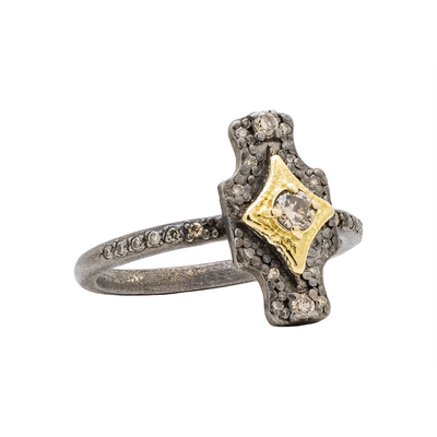 Armenta Rings in Mixed Metals containing Diamond 22346