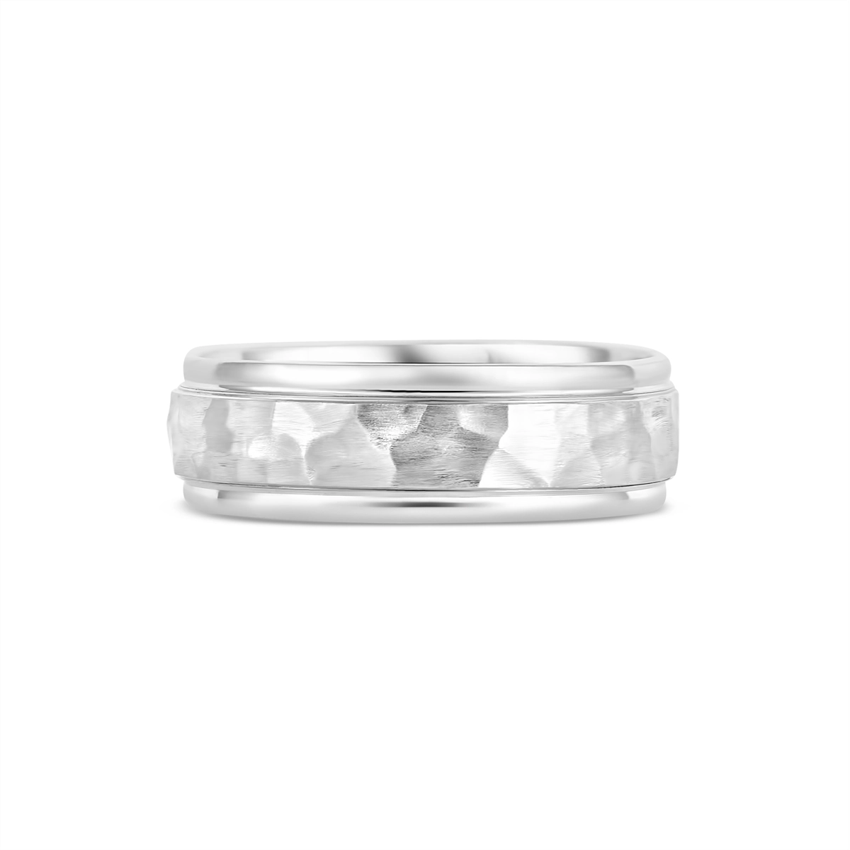 Mens Bands Engagement in White Gold 447418