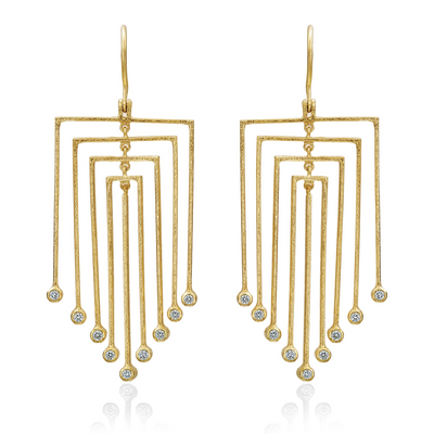 Todd Reed Earrings in Yellow Gold containing Diamond trde3700-2