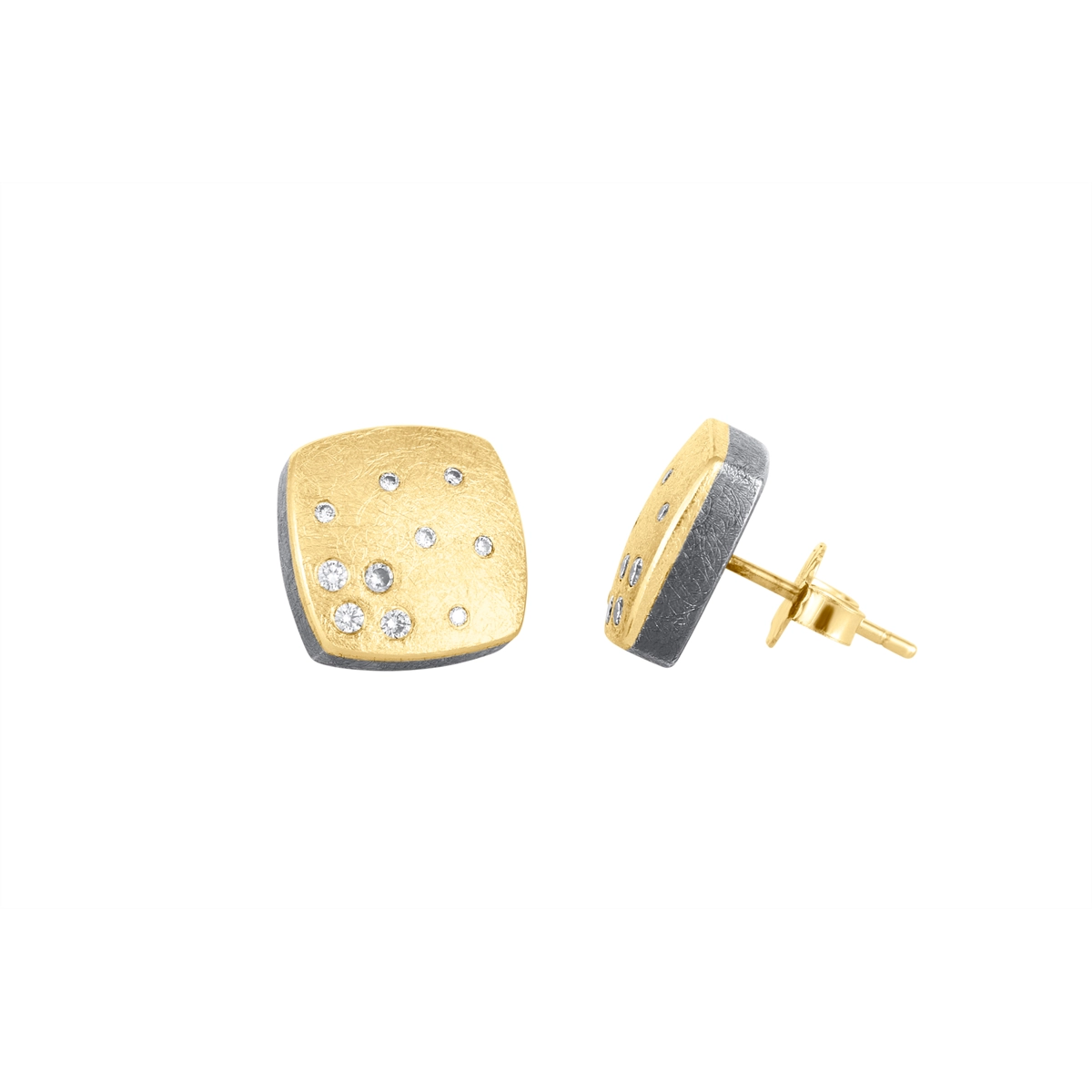 Todd Reed Earrings in Mixed Metals containing Diamond TRDE888