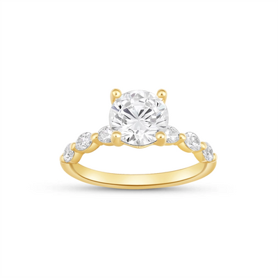Fana Engagement Rings in Yellow Gold containing Diamond S4075/YG-2.0CT-RD