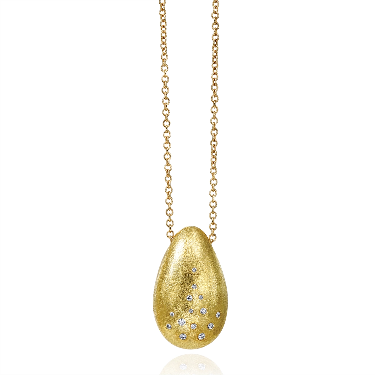 Todd Reed Necklaces in Yellow Gold containing Diamond trdn649-18ky-wh