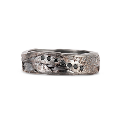 Todd Reed Rings in Platinum/Palladium TRDR203-PD-BLK-7MM-10