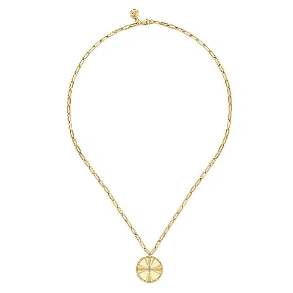 Gabriel & Co Necklaces in Yellow Gold containing Diamond NK6841-18Y45JJ