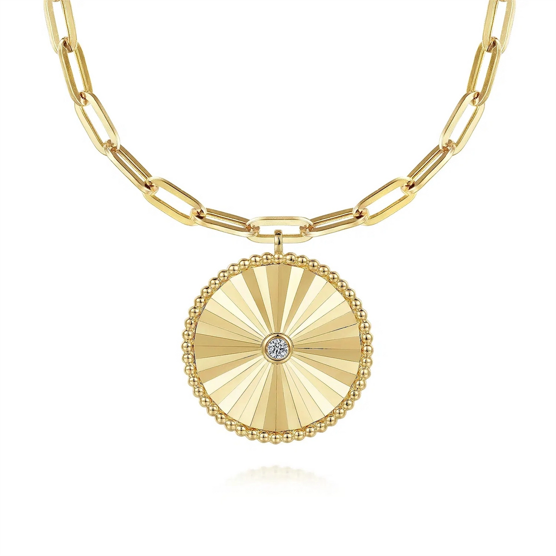 Gabriel & Co Necklaces in Yellow Gold containing Diamond NK6841-18Y45JJ