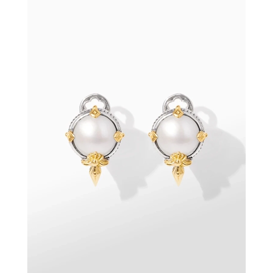 Konstantino Earrings in Mixed Metals containing Pearl SKMK3225-122
