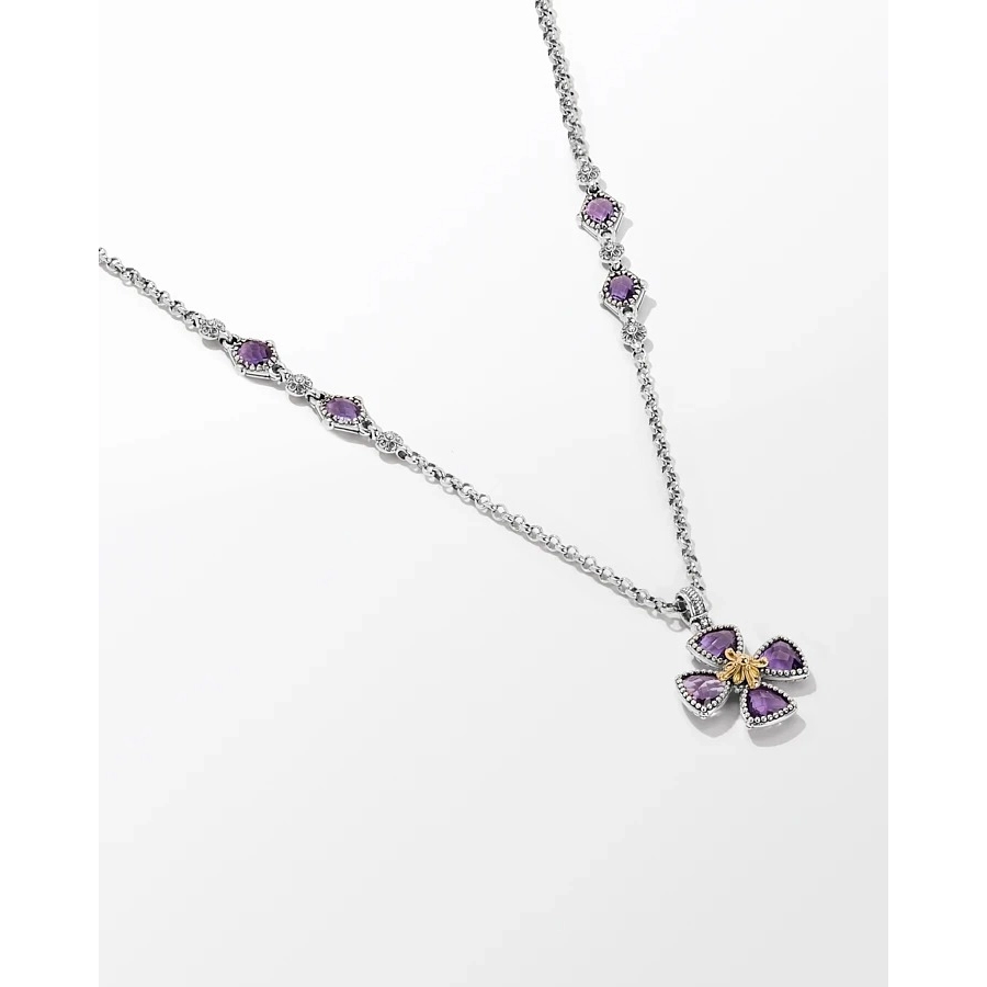 Konstantino Necklaces in Mixed Metals containing Amethyst KOMK4758-101