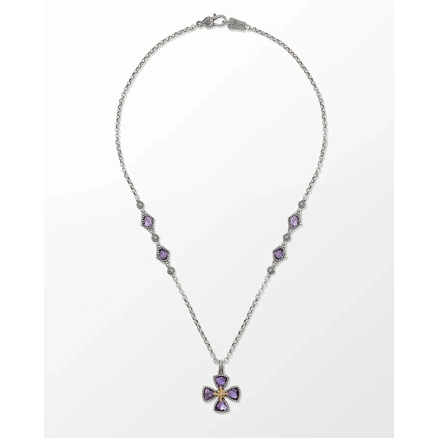 Konstantino Necklaces in Mixed Metals containing Amethyst KOMK4758-101