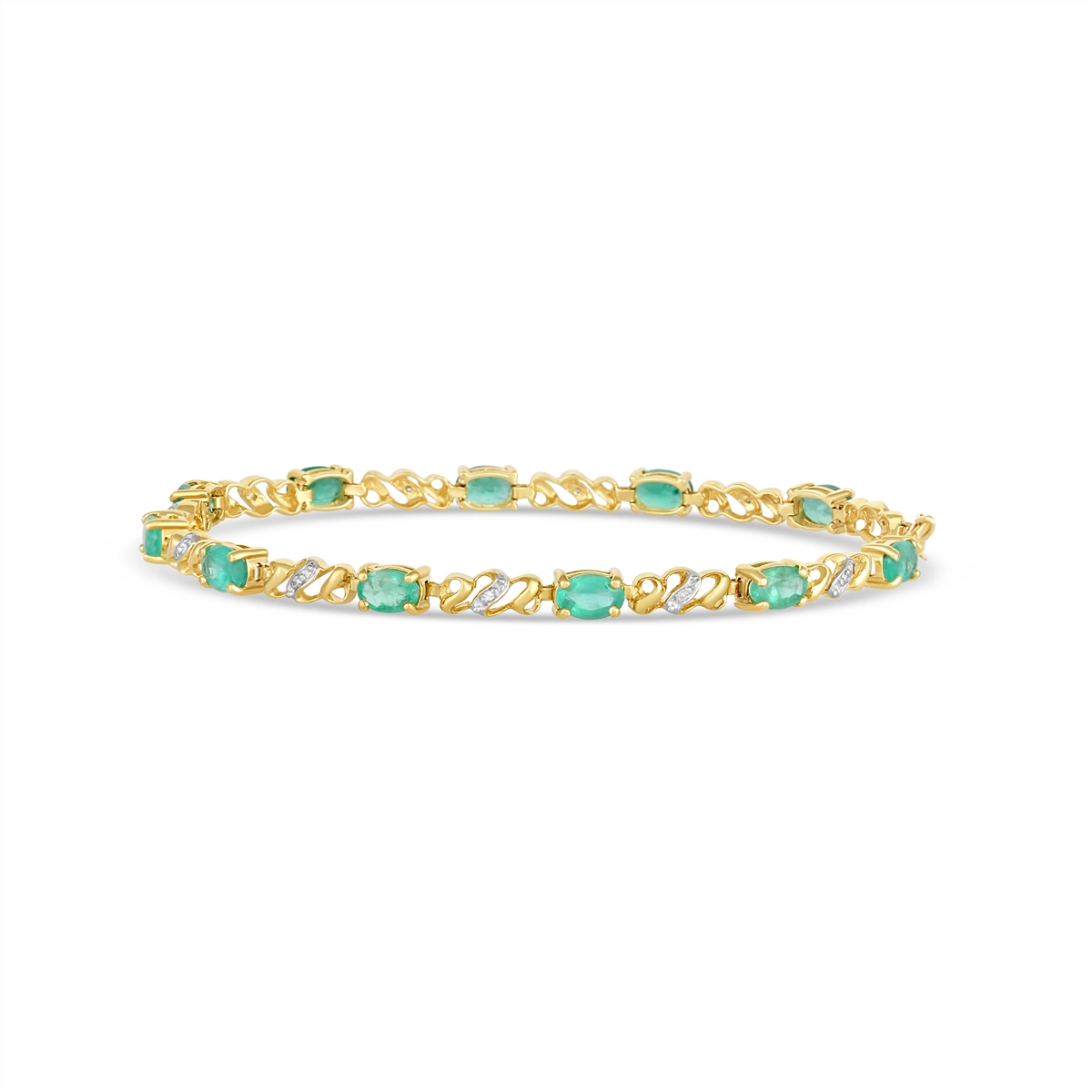 Bracelets Bracelets in Yellow Gold containing Multi-gemstone, Diamond, Emerald 447783