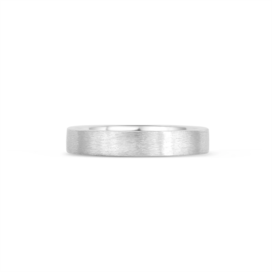Wedding Bands Wedding Rings in White Gold V3-3.5-FW-6-BRUSHED
