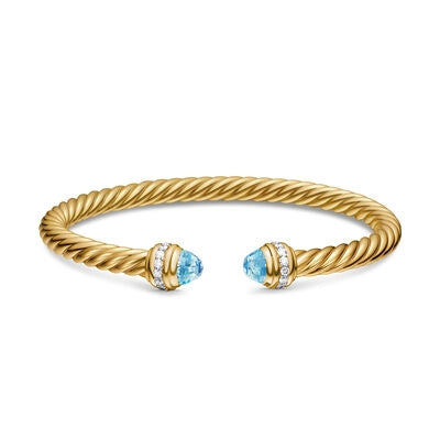 David Yurman Bracelets in Yellow Gold containing Blue topaz , Multi-gemstone, Diamond B14483D88ABTDIM
